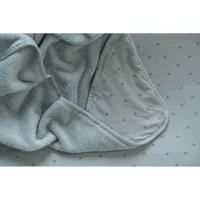 Prosop cu gluga din bumbac organic pentru bebelusi - 75x75 cm - Pure Denim Blue - Little Dutch 4