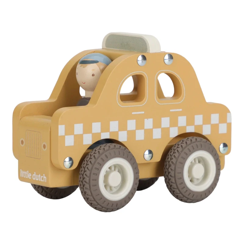 Masinuta din lemn FSC - Taxi - Little Dutch 4