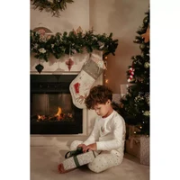 Pijama din bumbac organic - Little Christmas - Little Dutch 74/80 3